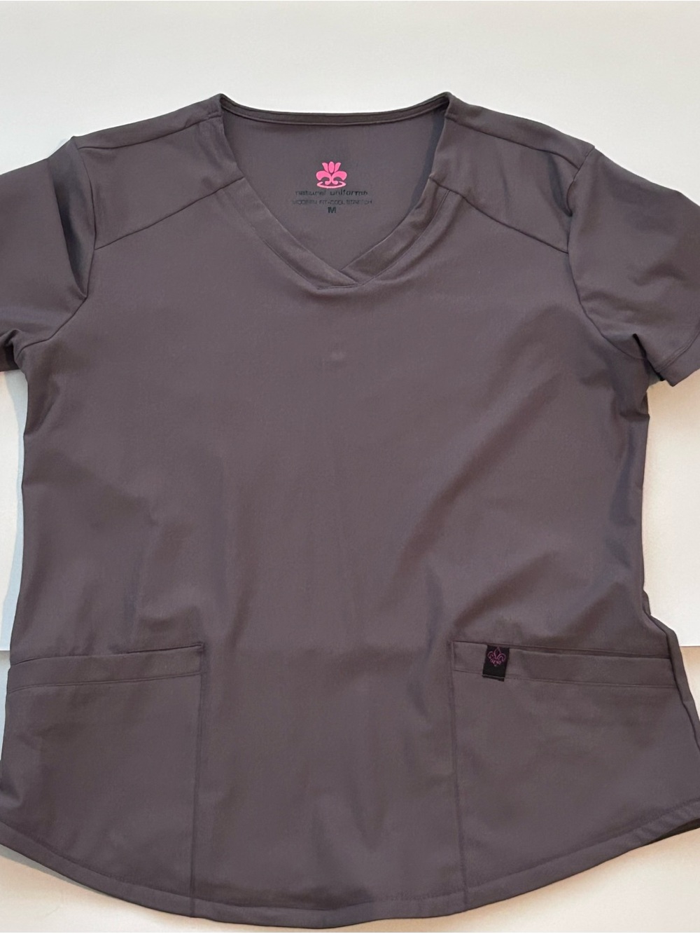 Natural Uniforms Women's V-Neck Scrub Top in Gray